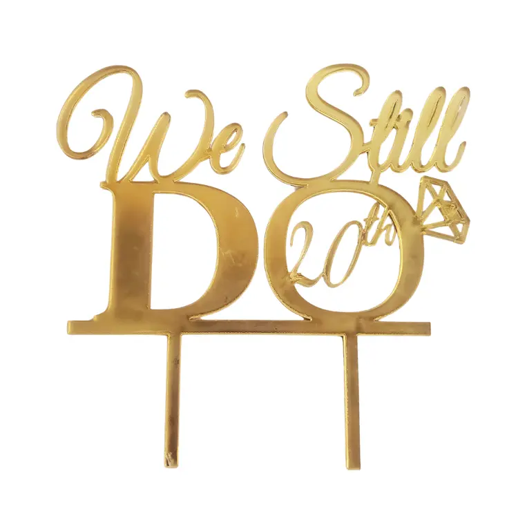 Order gold acrylic anniversary cake topper